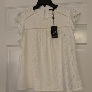 Adrianna Papell White Blouse